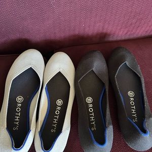 Rothy’s black and gray - 2 pairs size 9